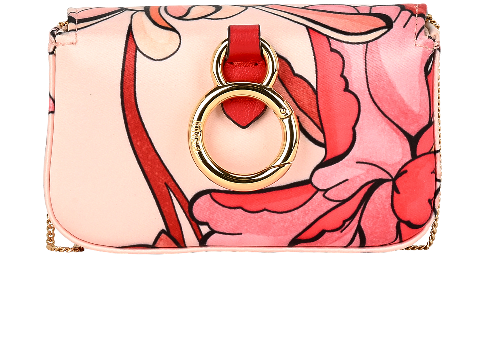 Nano Floral Baguette Charm Bag, &pound;450, Handbags, Pink, Satin, Back view